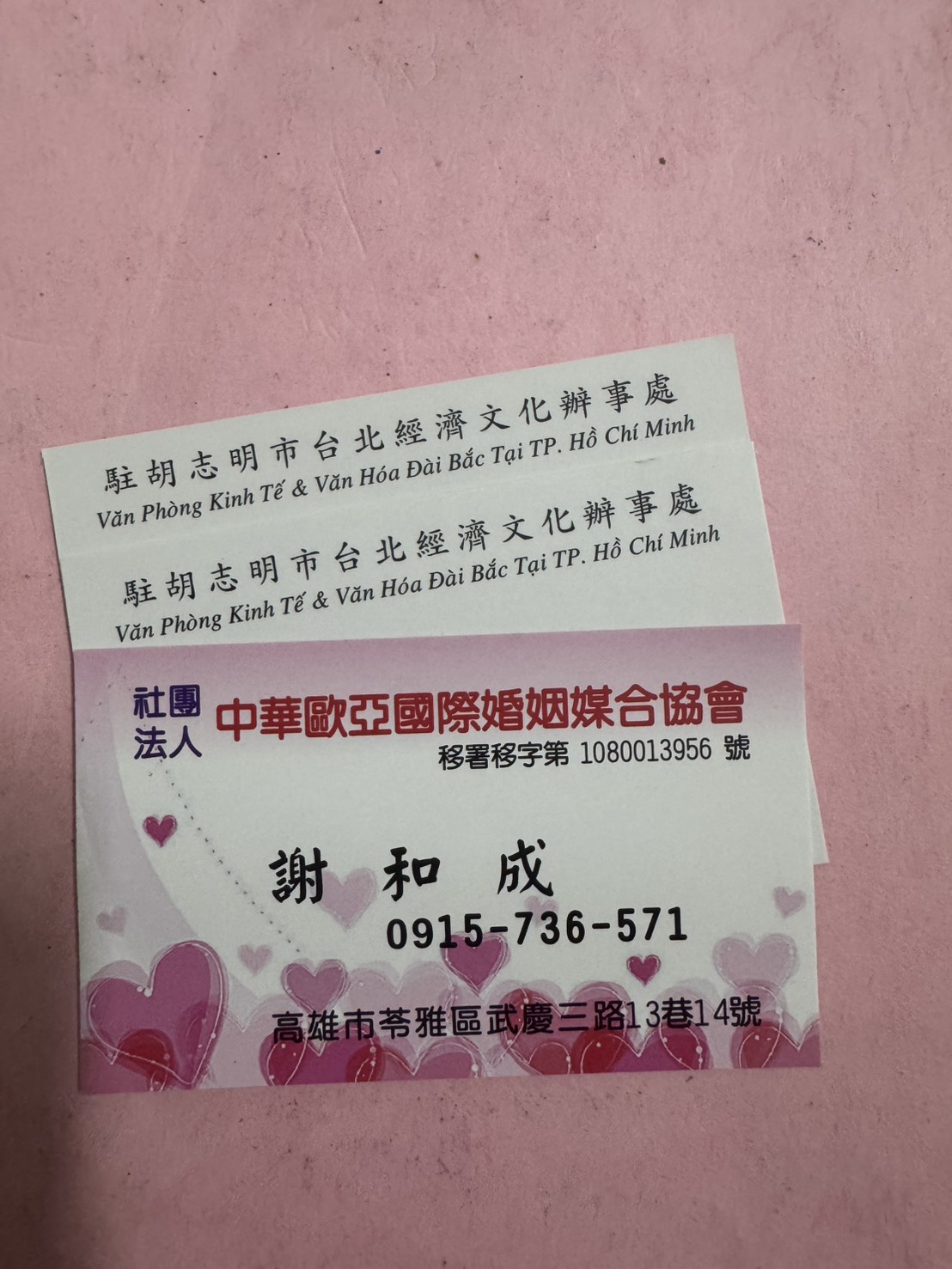 協會人員與胡志明市經濟文化辦事處人員合影
